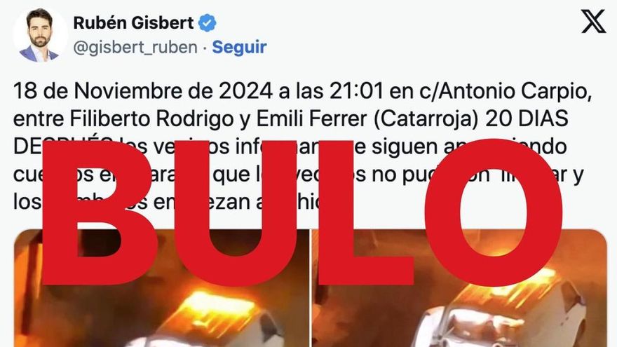 Rubén Gisbert vuelve a intentar monetizar la tragedia de la DANA con el bulo de que el Gobierno oculta el número real de muertos