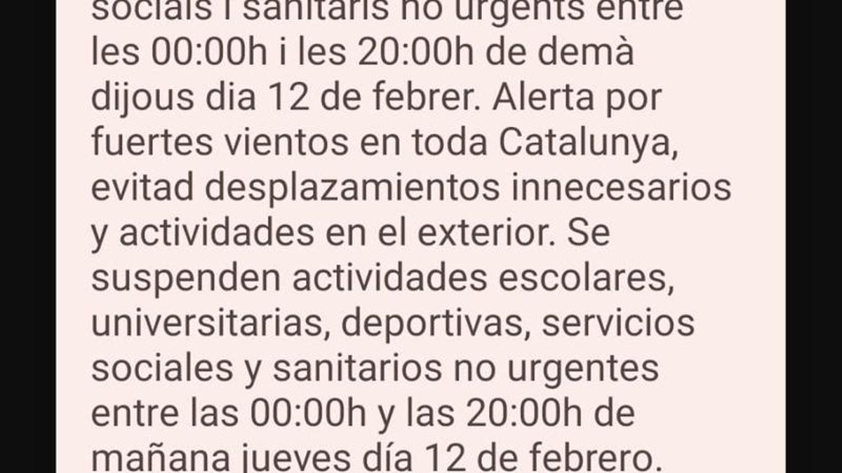 Penalizado por respetar un Es-Alert: un docente critica que le quitan un día por no ir a trabajar ante el riesgo por viento