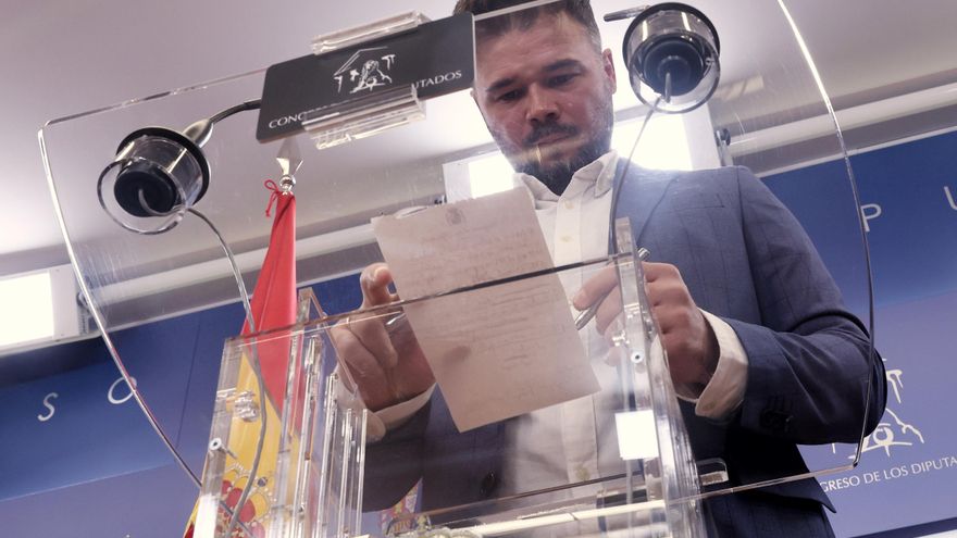 El portavoz parlamentario de ERC en el Congreso, Gabriel Rufián.