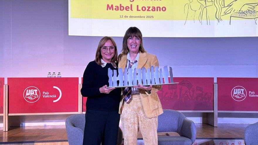 Mabel Lozano reivindica una ley abolicionista en España al recibir el Premi Avançant en Igualtat de UGT-PV