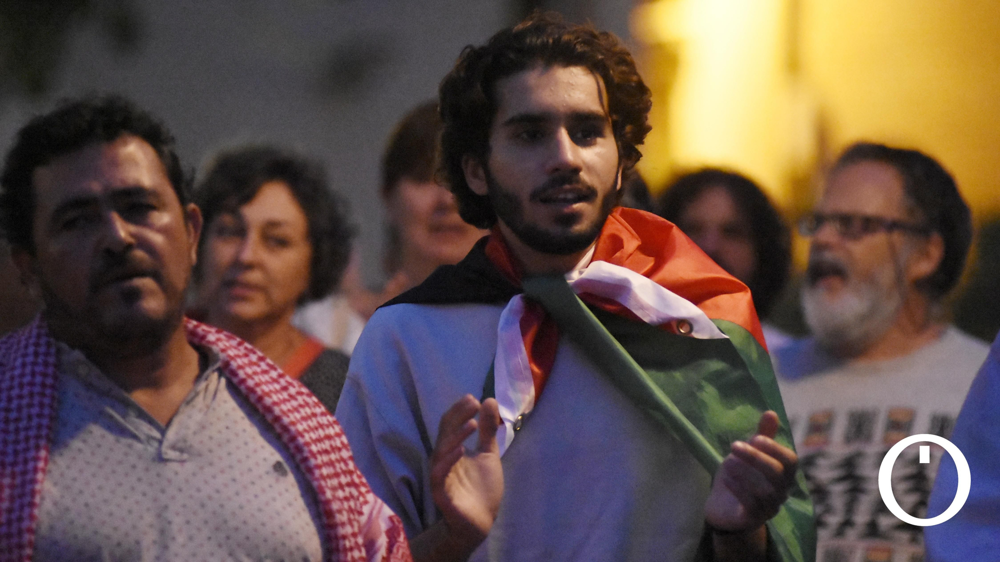 Concentración en solidaridad con el pueblo palestino.