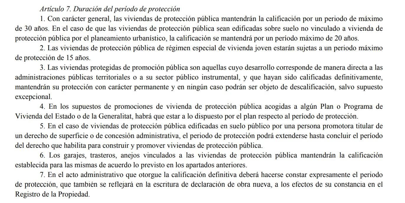 Duración del periodo de protección "máximo" establecido en el decreto de 2024.