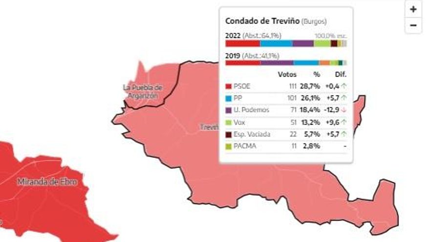 Resultado electoral en Treviño