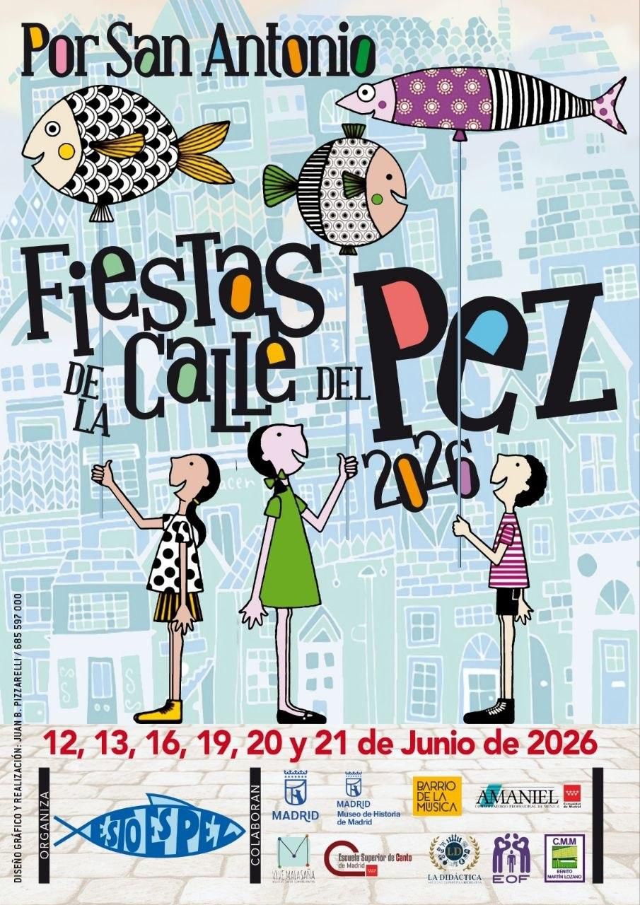 Cartel de las Fiestas de la calle Pez 2026