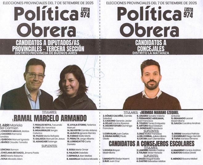 POLITICA OBRERA - LA MATANZA