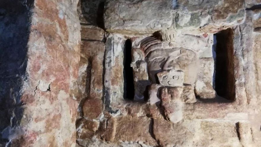 Estucos y hormigón maya en Copán.