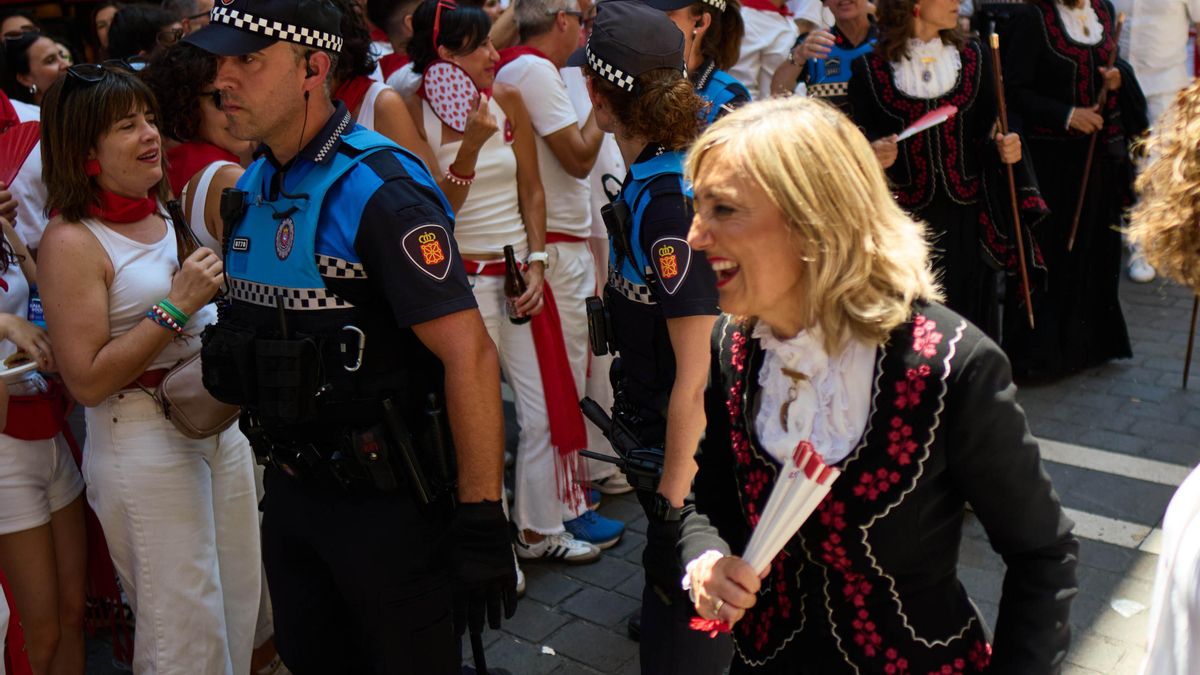 Imagen de la procesión de San Fermín.