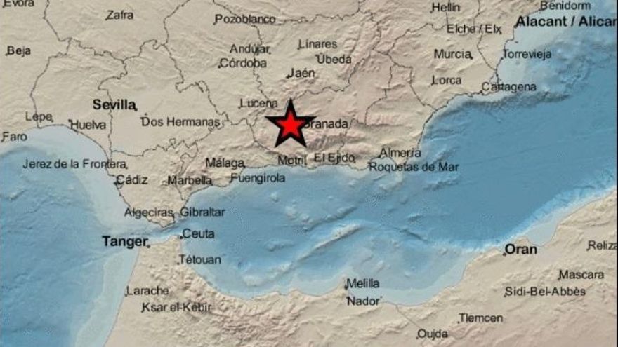 Localización del seísmo de magnitud 3,5 y epicentro en Santa Fe de este martes