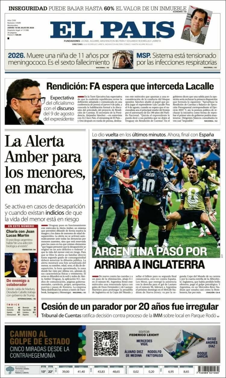 Hermosa mañana, ¿verdad? La Selección Argentina lo hizo otra vez: las tapas de los diarios se rinden ante la Scaloneta finalista