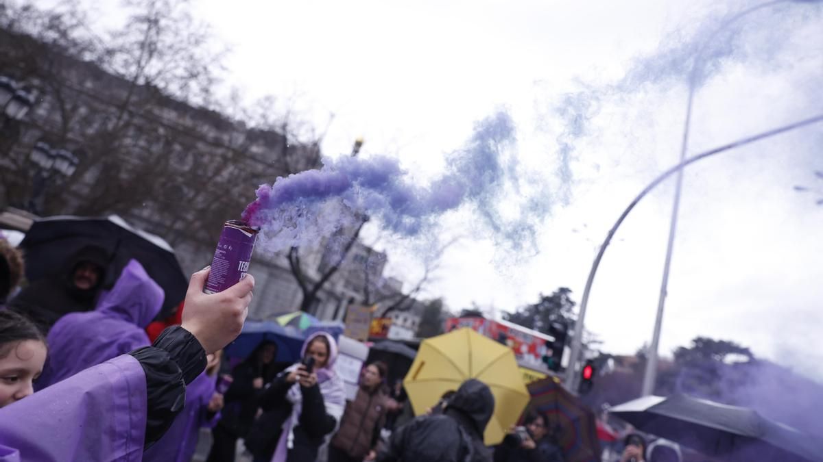 Manifestación en Madrid con motivo del Día Internacional de la Mujer
