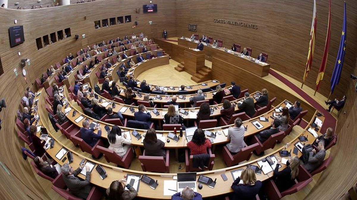 Hemicicle de les Corts en el ple d'investidura. 
