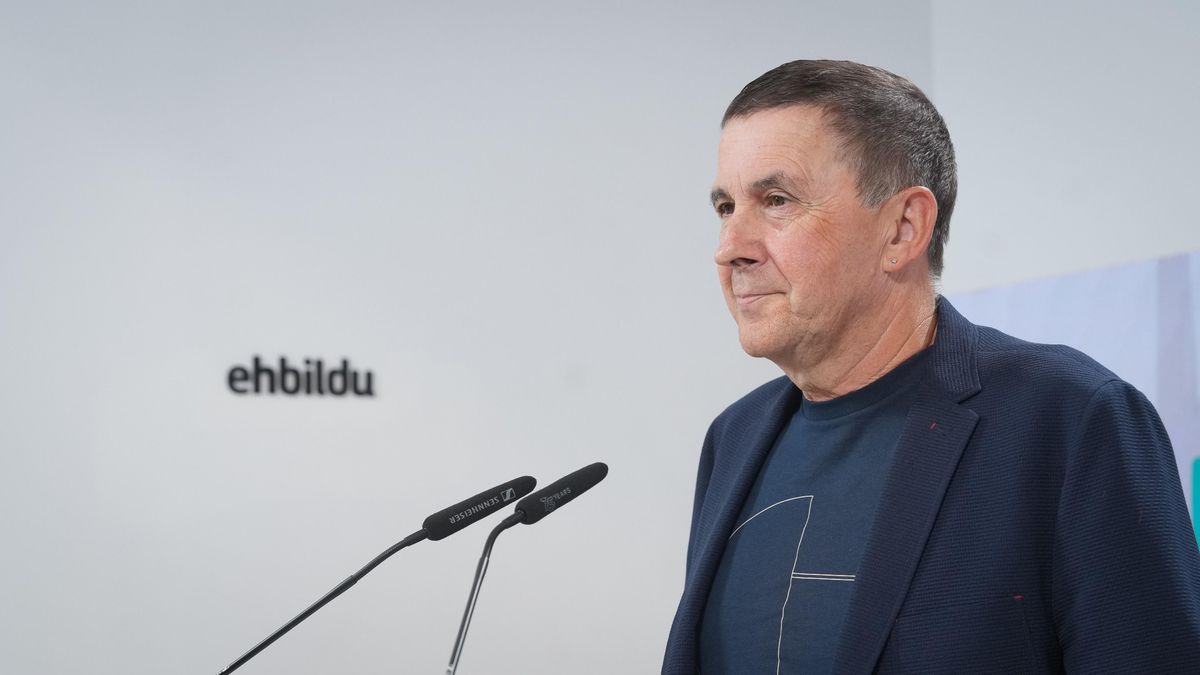 Archivo - El secretario general de EH Bildu, Arnaldo Otegi, durante una rueda de prensa, en la sede del partido, a 29 de agosto de 2025, en Donostia-San Sebastián (Gipizkoa)