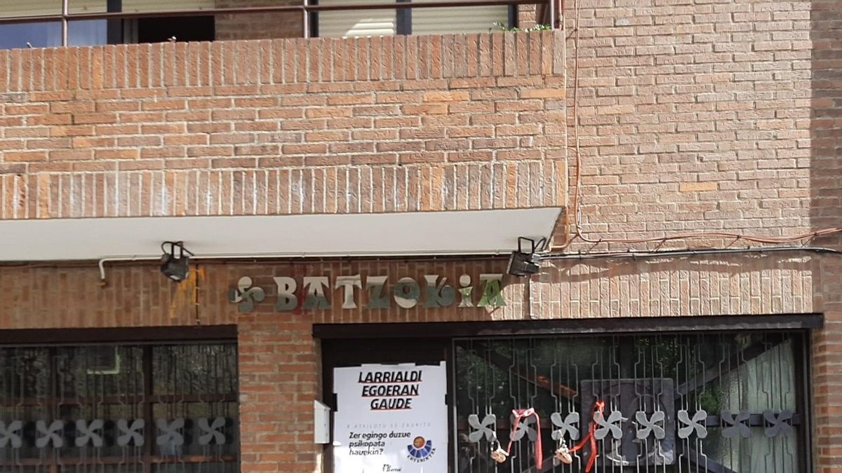 Ataque al batzoki de Zaldibar, en Bizkaia