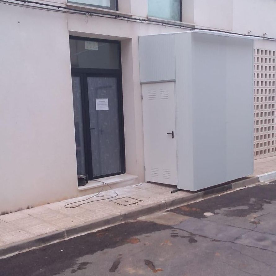 Caseta exterior instalada en la residencia de personas mayores de Granátula de Calatrava