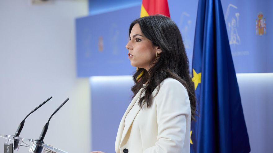 La portavoz de VOX en el Congreso, Pepa Millán, durante una rueda de prensa.