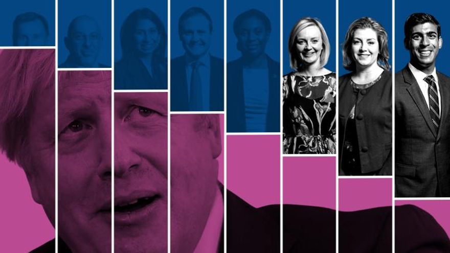 Dos mujeres y un hombre: estos son los tres finalistas 'tory' para suceder a Boris Johnson