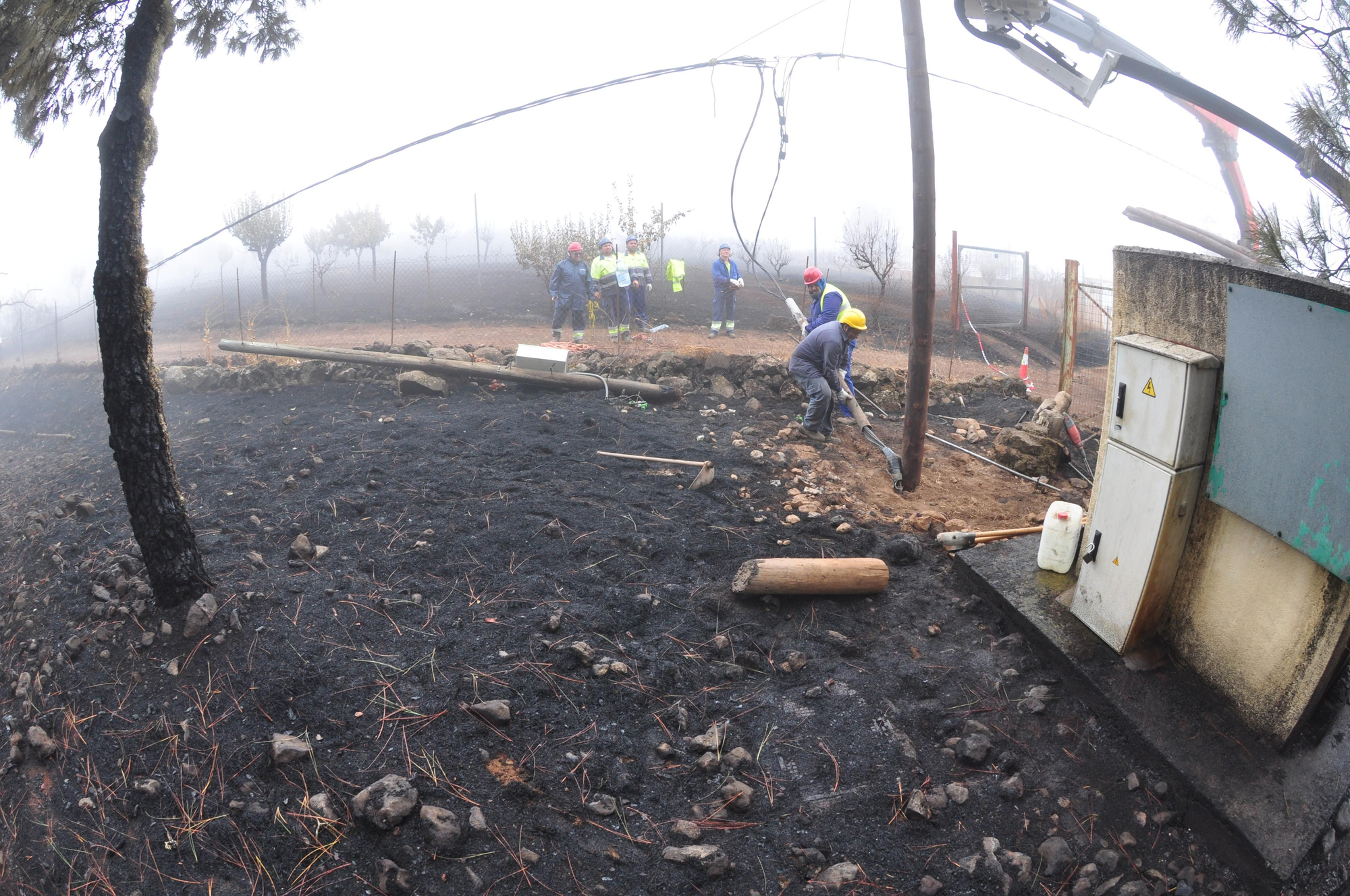 El fuego arrasa la cumbre y causa daños en viviendas