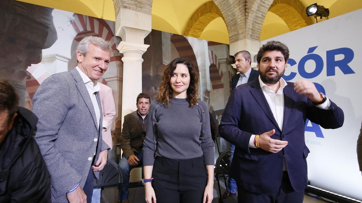 Archivo - Alfonso Rueda, Isabel Díaz Ayuso y Fernando López Miras, presidentes  autonómicos citados en la comisión de mascarillas