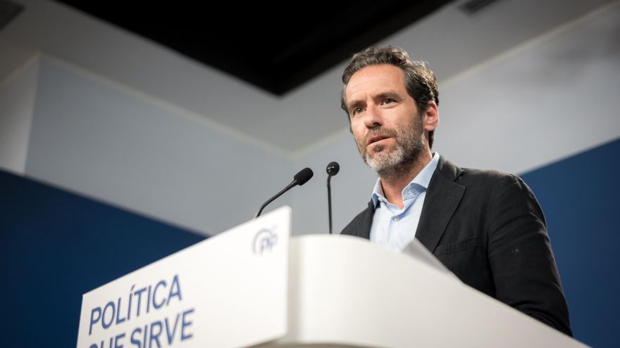 El portavoz del Partido Popular, Borja Sémper, durante una rueda de prensa tras la celebración del Comité de Dirección del Partido Popular, a 16 de junio de 2025, en Madrid (España). El portavoz del PP reacciona a las declaraciones realizadas por el presi