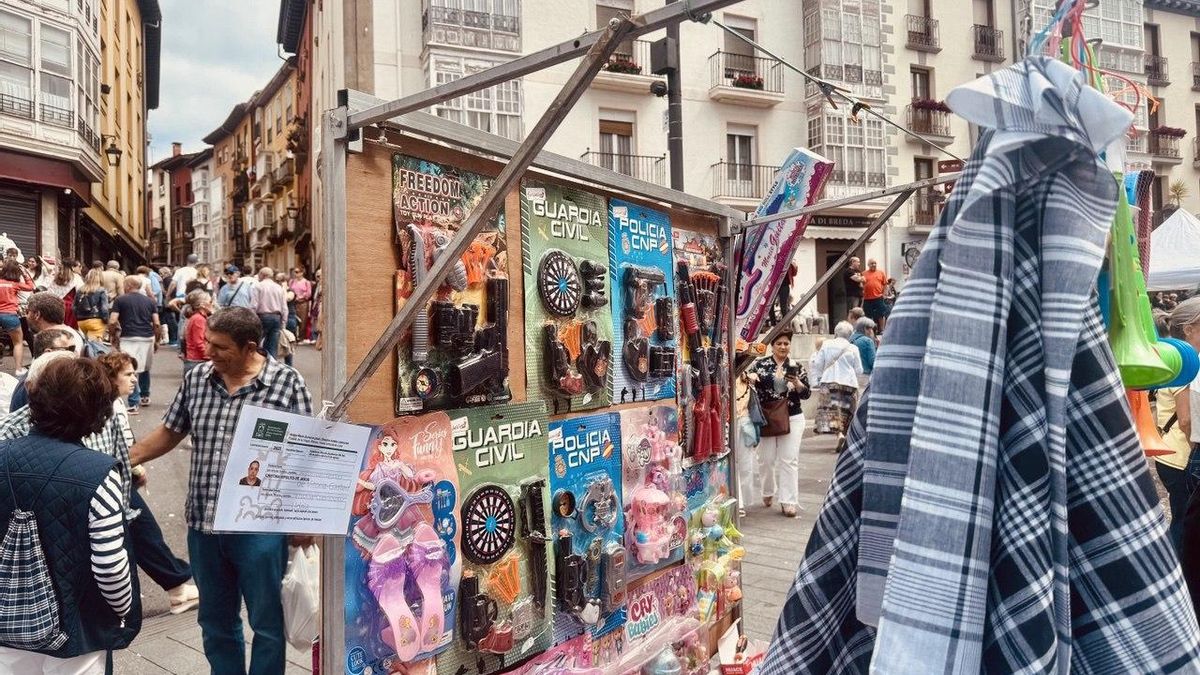 Puesto de venta de juguetes en Vitoria