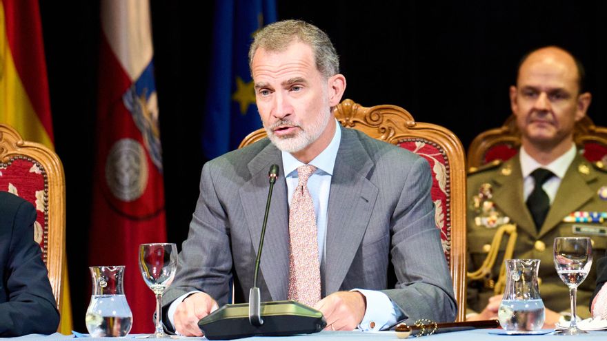Archivo - Imagen de archivo.- El Rey Felipe VI preside el acto de inauguración de los cursos de verano de la Universidad Internacional Menéndez Pelayo (UIMP) de Santander, en el Palacio de la Magdalena, a 23 de junio de 2022, en Santander, Cantabria (Espa