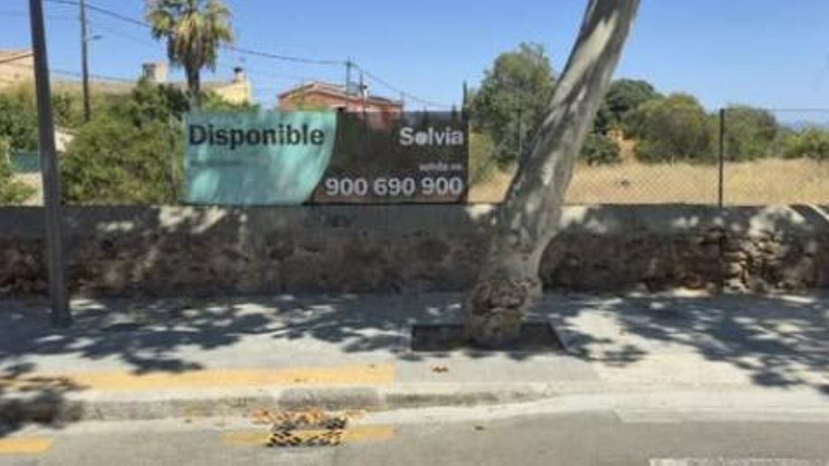 Cartel que anunciaba la venta de Can Pasquet