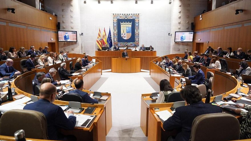 Imagen del hemiciclo de las Cortes de Aragón