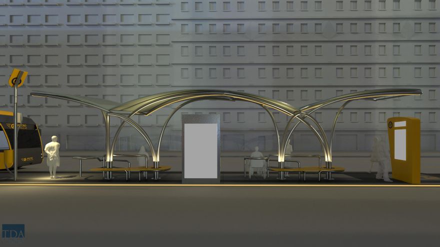 La parada ofrece un ámbito seguro, bien iluminado, sin rincones escondidos, explican sus creadores