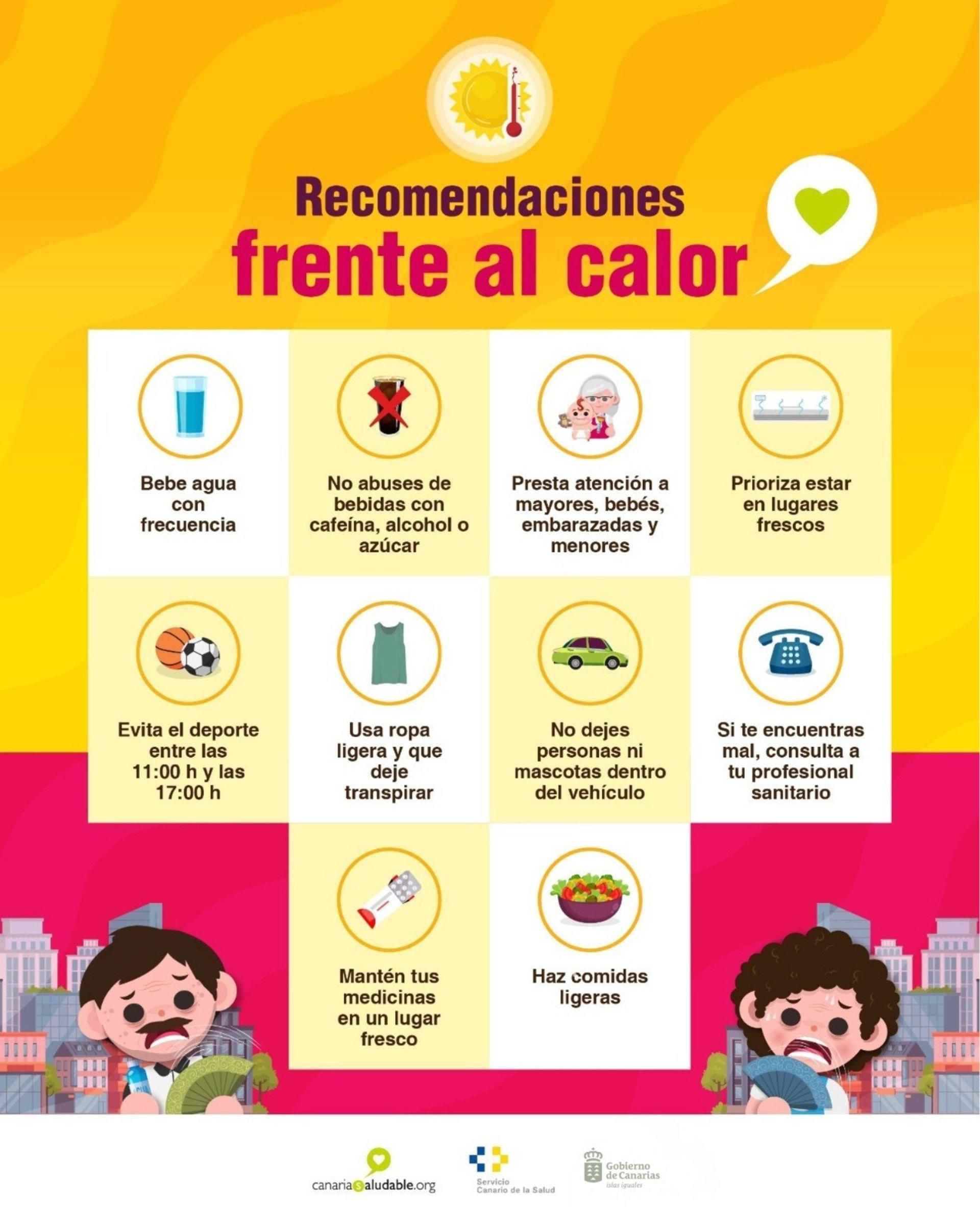 Recomendaciones de Sanidad por el calor.