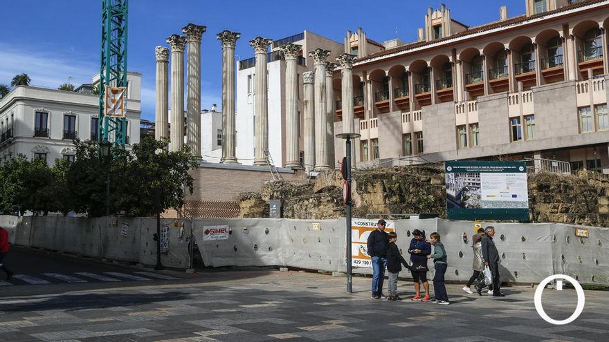 Las obras del Templo Romano afrontan el final de la prórroga tras semanas paralizadas