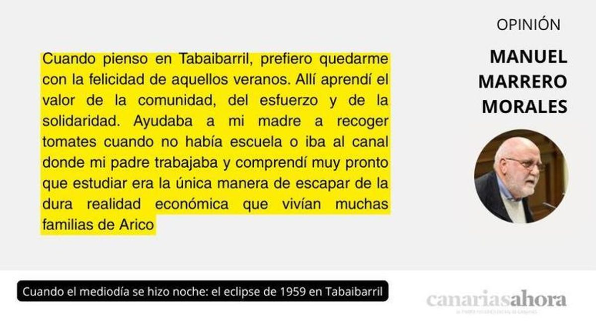 Cuando el mediodía se hizo noche: el eclipse de 1959 en Tabaibarril