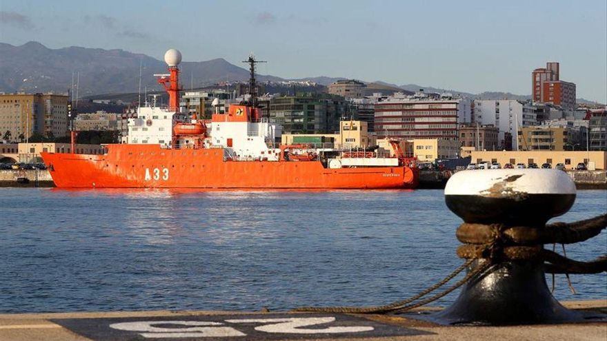 El buque Hespérides abandona Gran Canaria tras quedar libre de COVID