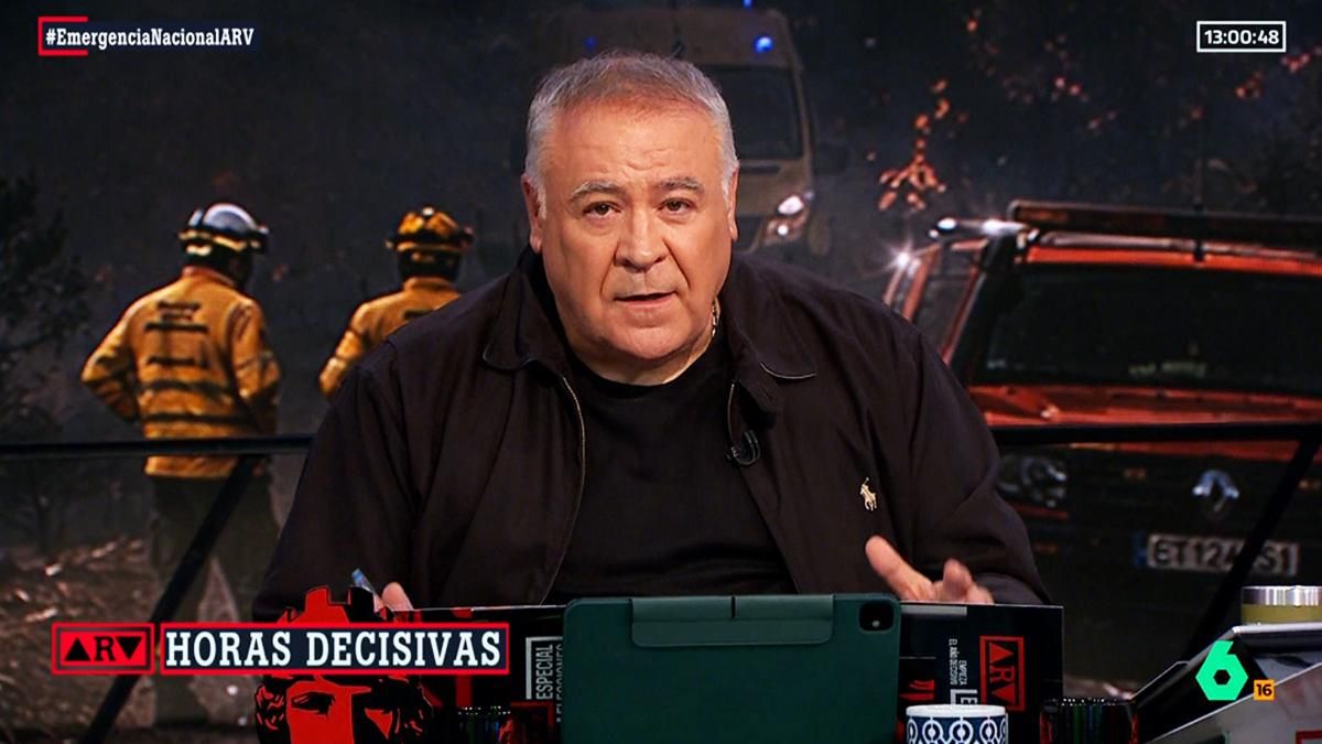 Ferreras corta sus vacaciones para presentar en laSexta una edición especial de 'Al Rojo Vivo' sobre los incendios