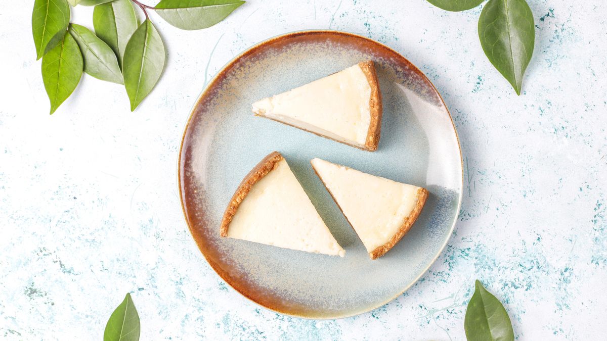 Trozos de tarta de queso