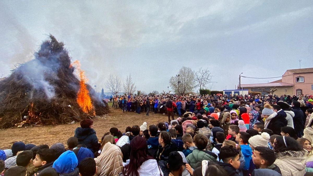 Hoguera de San Antón, el año pasado en Rincón de Soto