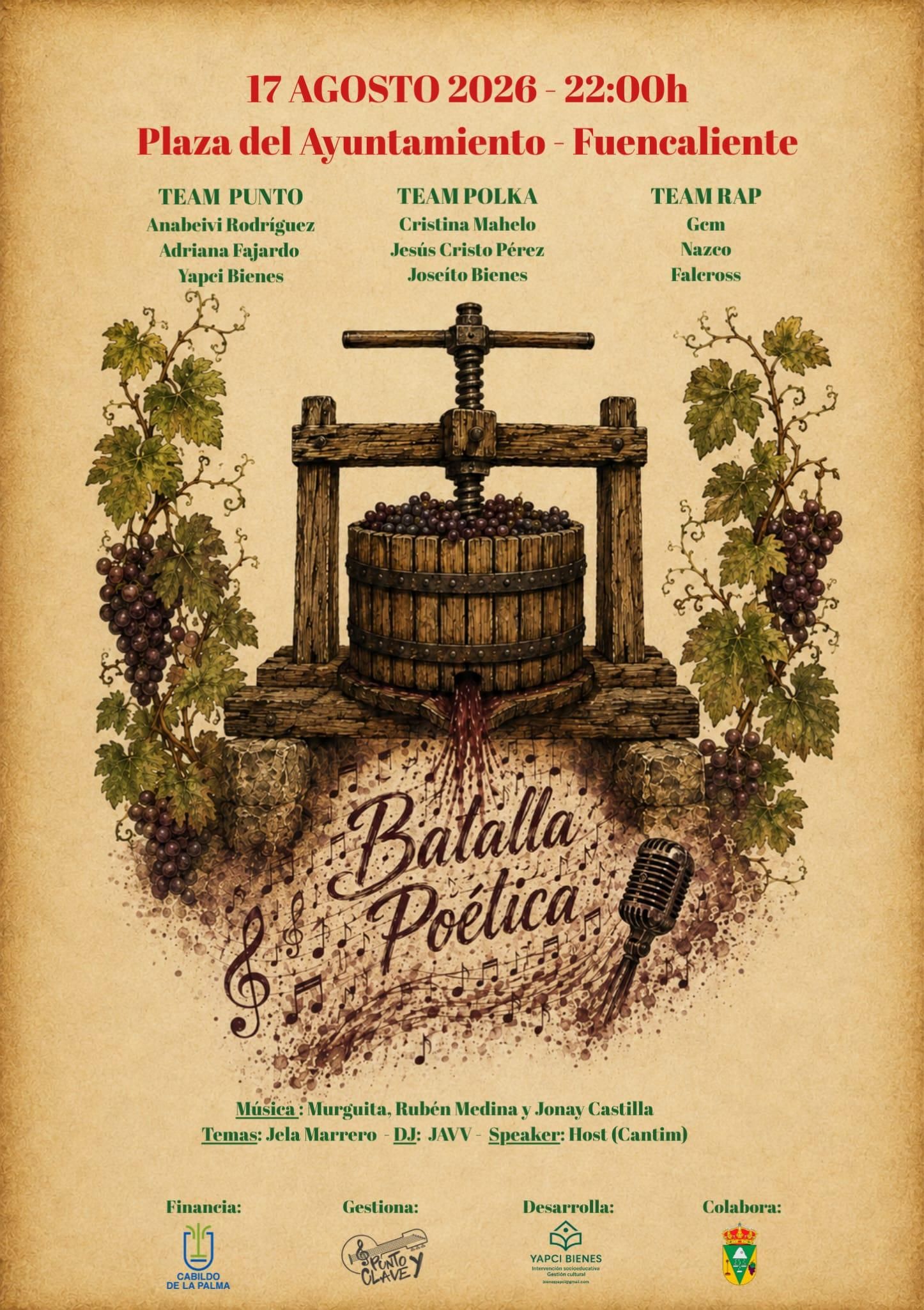 Cartel de la 'Batalla poética'.