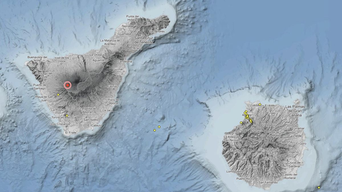 Localizados un terremoto de magnitud 2,4 en el sur de Tenerife y más de 20 en Agaete