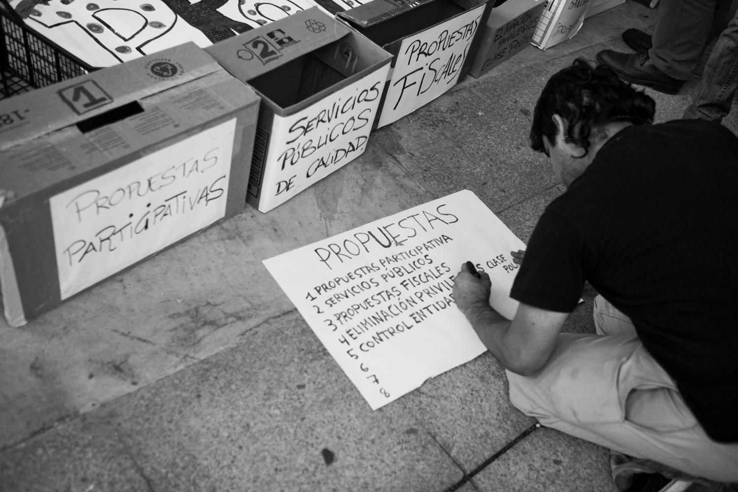 Al 15M le pidieron propuestas concretas. Aquí se centralizaron