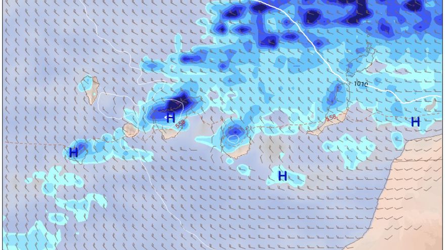 El frente que afectará estos días a Canarias obliga a activar de nuevo avisos amarillos y naranjas en las islas