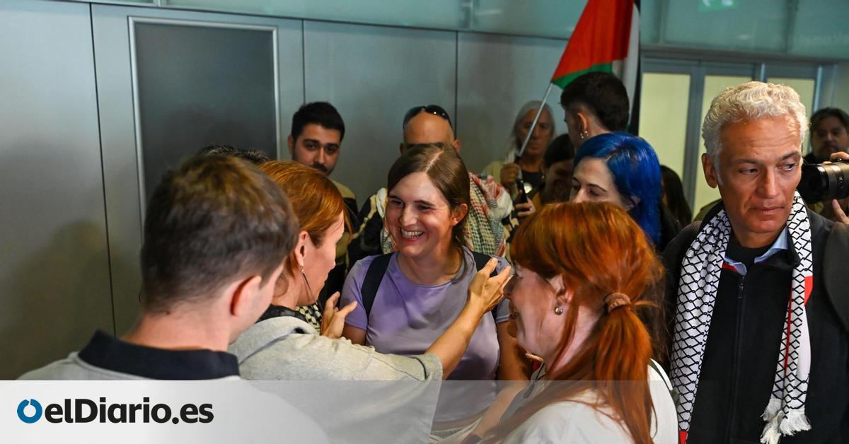 Aterrizan en Madrid los cuatro activistas españoles de la segunda flotilla que seguían presos en Israel: “Vamos a seguir luchando por el fin del bloqueo”