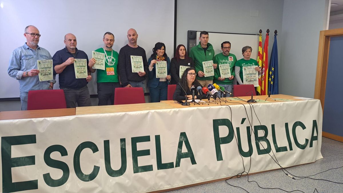 La escuela pública se movilizará durante el mes de marzo contra los conciertos educativos en Aragón