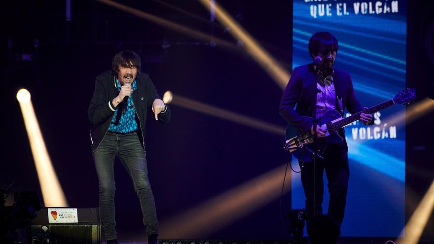 Actuación de Lori Meyers esta sábado en el concierto solidario "Más fuertes que el volcán" celebrado en el Wizink Center de Madrid.