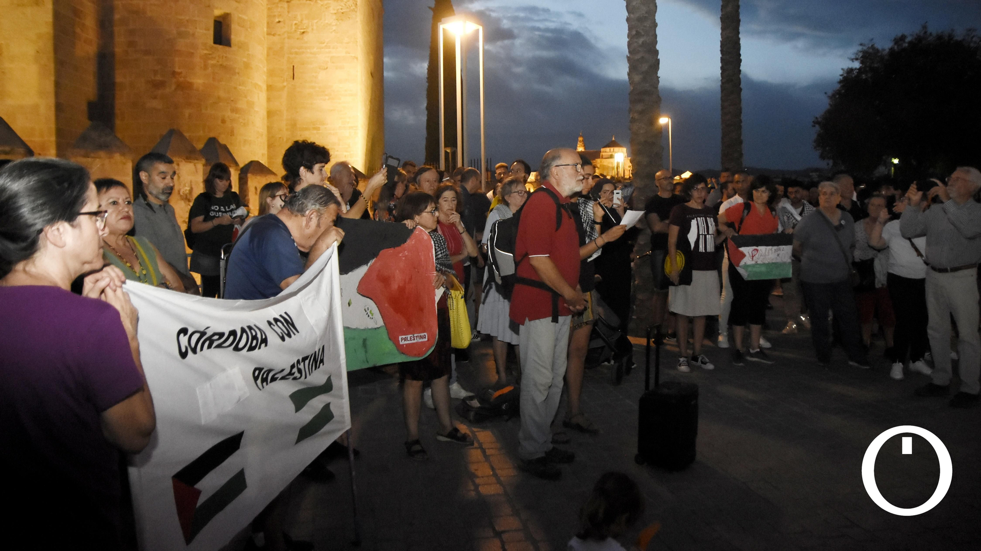 Concentración en solidaridad con el pueblo palestino.