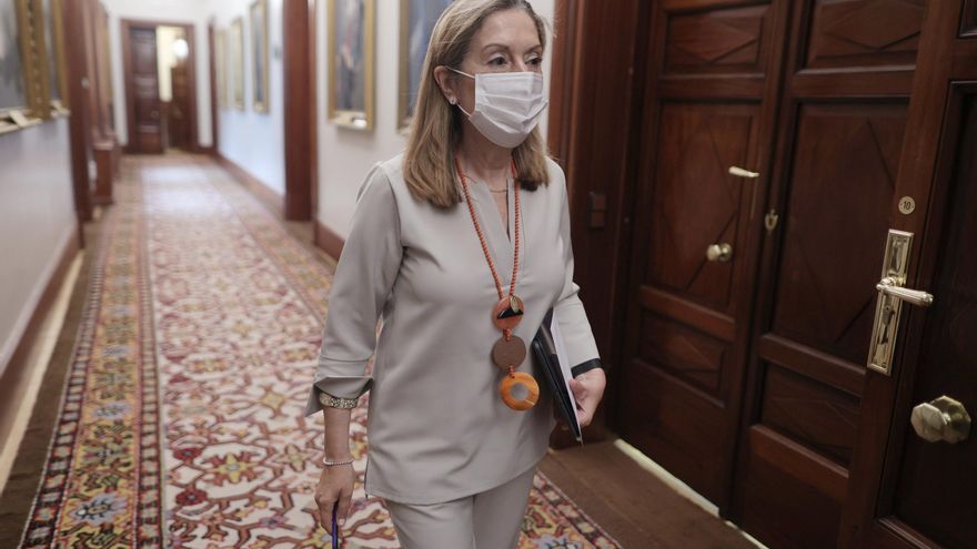 La exministra de Sanidad y Fomento y actual vicepresidenta del Congreso de los Diputados, Ana Pastor, a su llegada a una reunión de la mesa del Congreso de los Diputados, a 22 de junio de 2021, en la Sala Mariana Pineda del Congreso, Madrid, (España).