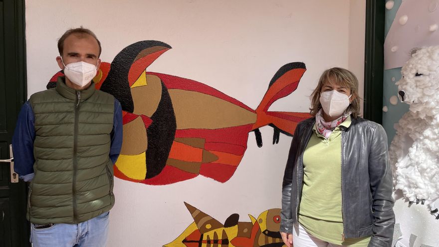 José Juan Romero y Leonor Hernández, docentes del CEIP César Manrique Cabrera