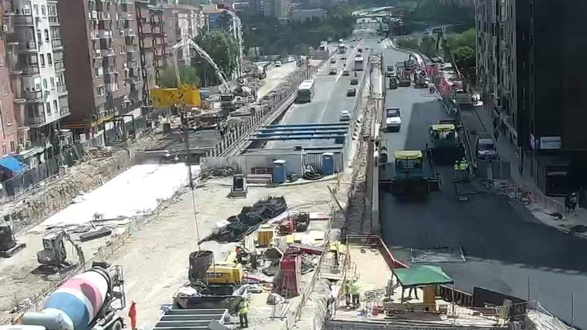 Estado de las obras del túnel de Conde de Casal, este jueves