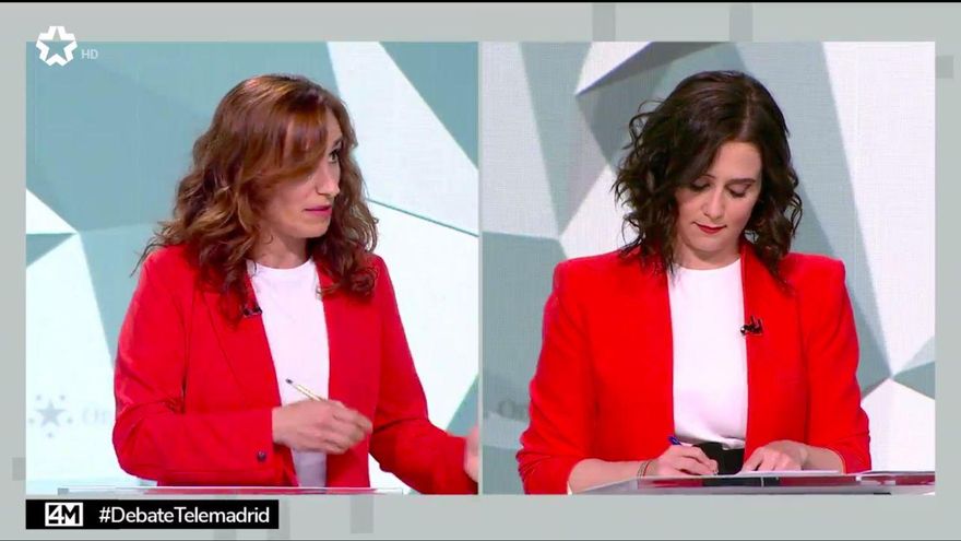 Mónica García, candidata de Más Madrid, recuerda a Isabel Díaz Ayuso los datos de la región durante la pandemia