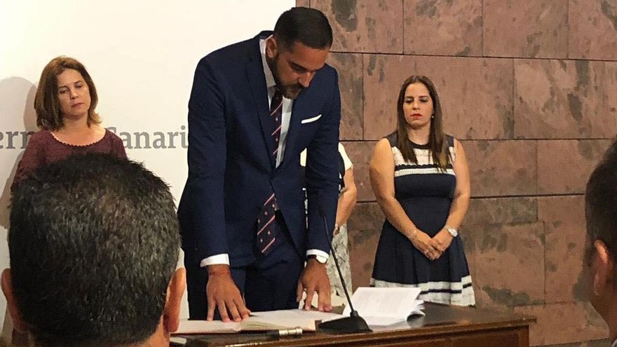 Kilian Sánchez durante su toma de posesión.