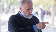 El ex coordinador de IU Julio Anguita, en la escuela de verano de IU en Fuentidueña del Tajo, septiembre de 2017.