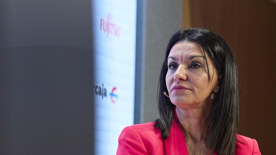 La consejera de Educación, Ciencia y Universidades, Mercedes Zarzalejo, en los Desayunos Madrid de Europa Press.